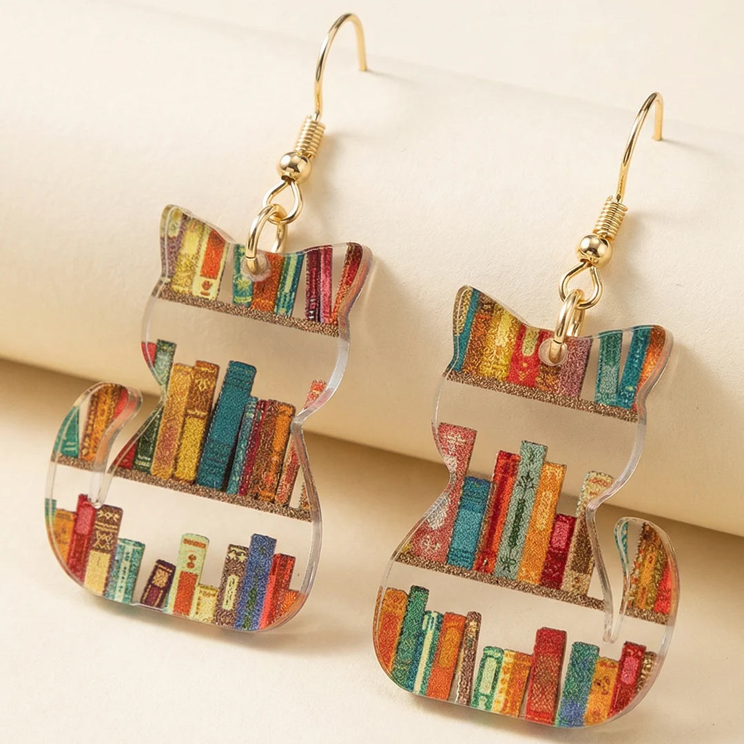 Pendientes Vintage Coloridos con Gatos