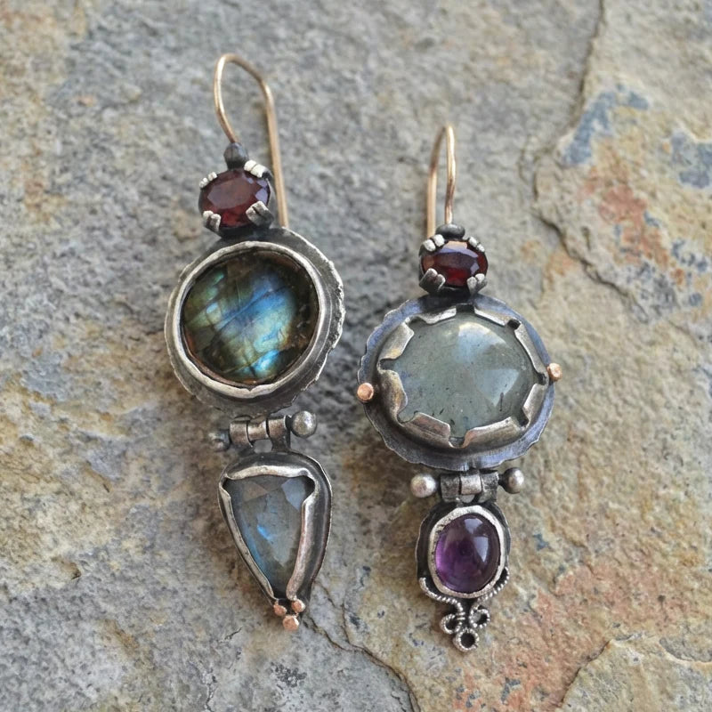 Pendientes Vintage en Piedra Verde