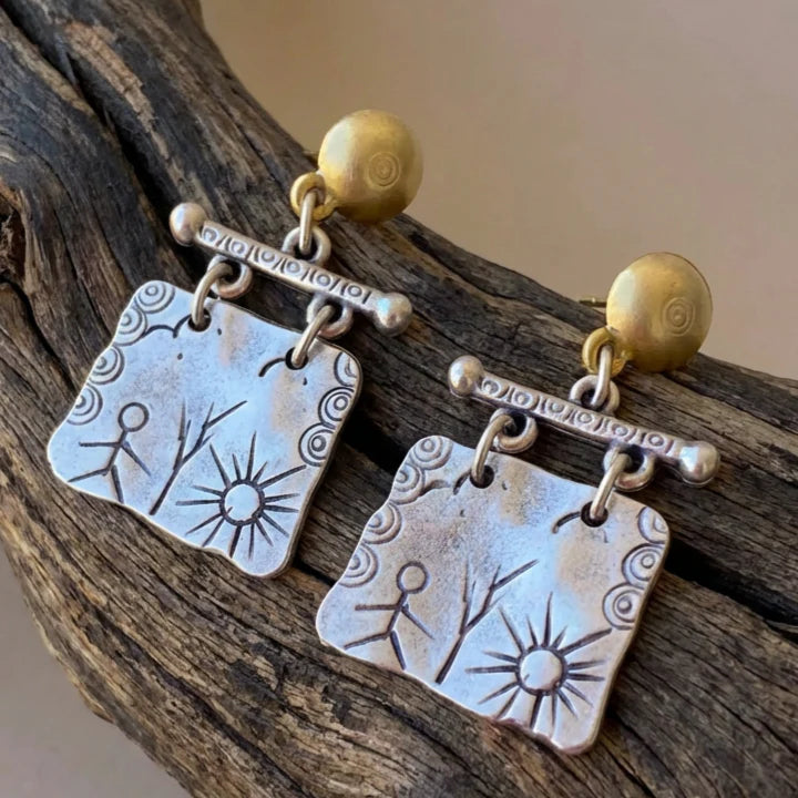 Pendientes tribales bohemios vintage