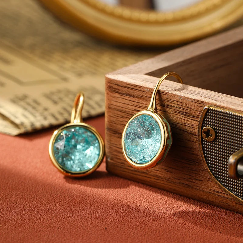 Pendientes Vintage Ice Crack Jewel