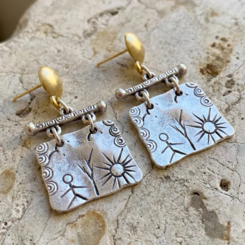 Pendientes tribales bohemios vintage